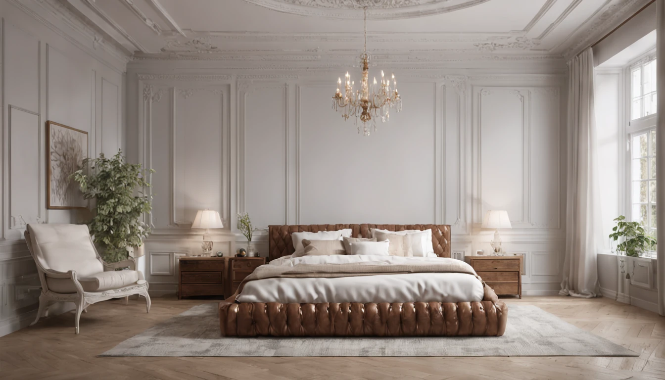 (Professional 3D rendering:1.3) de (Atual:1.3) Melhor obra de arte do mundo, (((Interior completo para o quarto de estilo real mais luxuoso)), 8k unified rendering, Very good light lighting, sombreamento arrojado, detalhe, extremamente detalhado, (vibrante, photo-realistic, Realistic, foco nítido, 8k) , (Very detailed:1.4), pintura digital, rendering by octane, Art Station, Conceito-Arte, liso, foco nítido, illustration, (Global lighting, studiolight, Volumetric lighting), Art Station