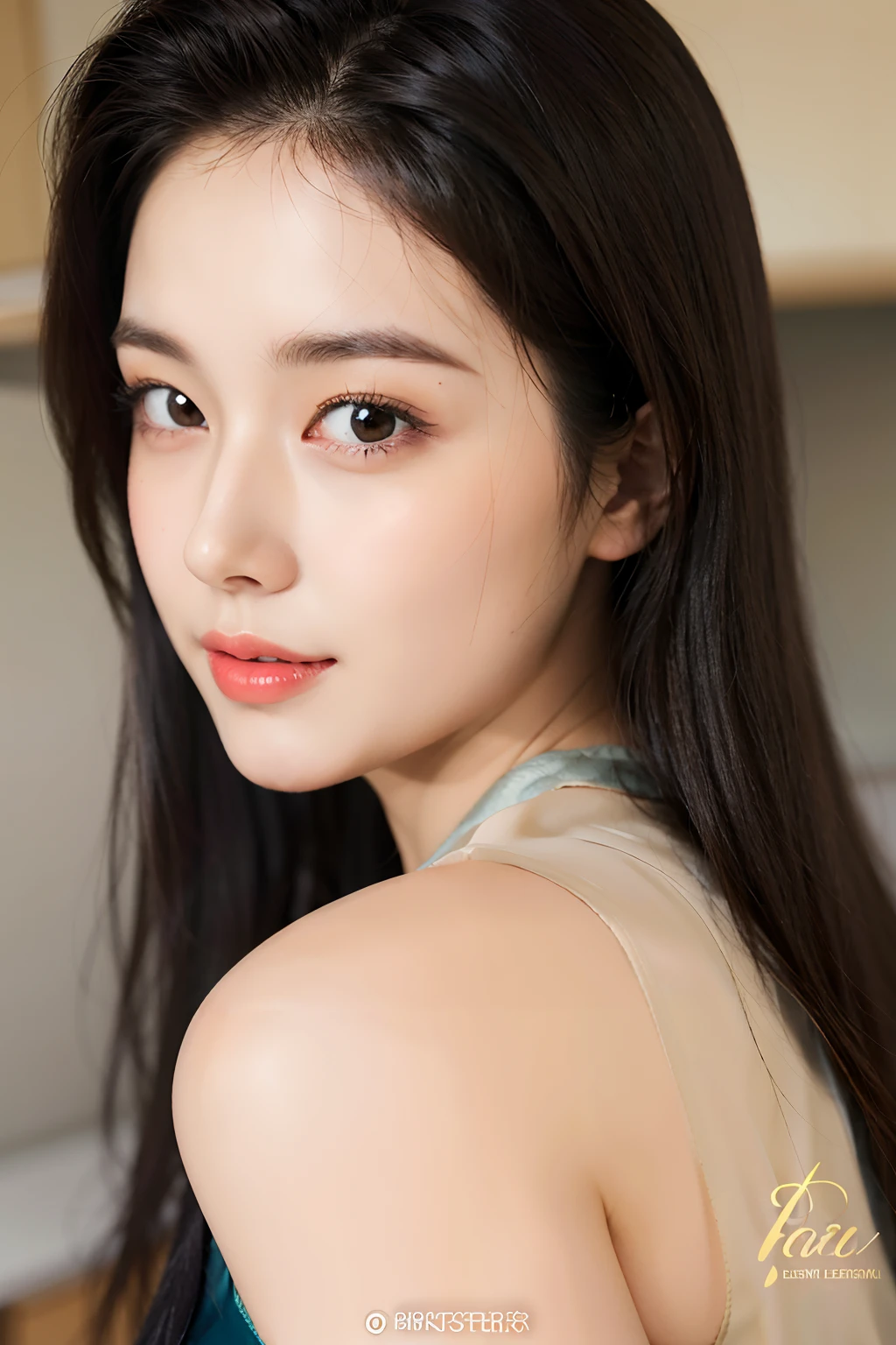 (((Medium hair))), best qualtiy, 8K, hdr, A high resolution, absurderes:1.2, blur backgroun, Background bokeh:1.2, photography of, (RAW photo:1.2), (真实感:1.4), (Masterpiece:1.3), (complexdetails:1.2), 1girll, 独奏, japanaese girl, delicated, Beautiful detailed, (Detailed eyes), (Detailed facial features), Bigboobs, (((Large breasts))), Skin Firm, (Looking_at_peeping at the viewer), From_Front, (being thin),(best qualtiy:1.4),(超A high resolution:1.2),cinematic lighitnglamplight,(Extremely detailed illustration),(Gloss on lips,best qualtiy,超A high resolution,depth of fields,Caustics,Extensive illumination,naturalshadow,85mm, f/1.4, iso 200, 1/160s:0.75),1girll, Solo, (((Silk vest))) Smile, ((silk garment,pleatedskirt,Classroom))