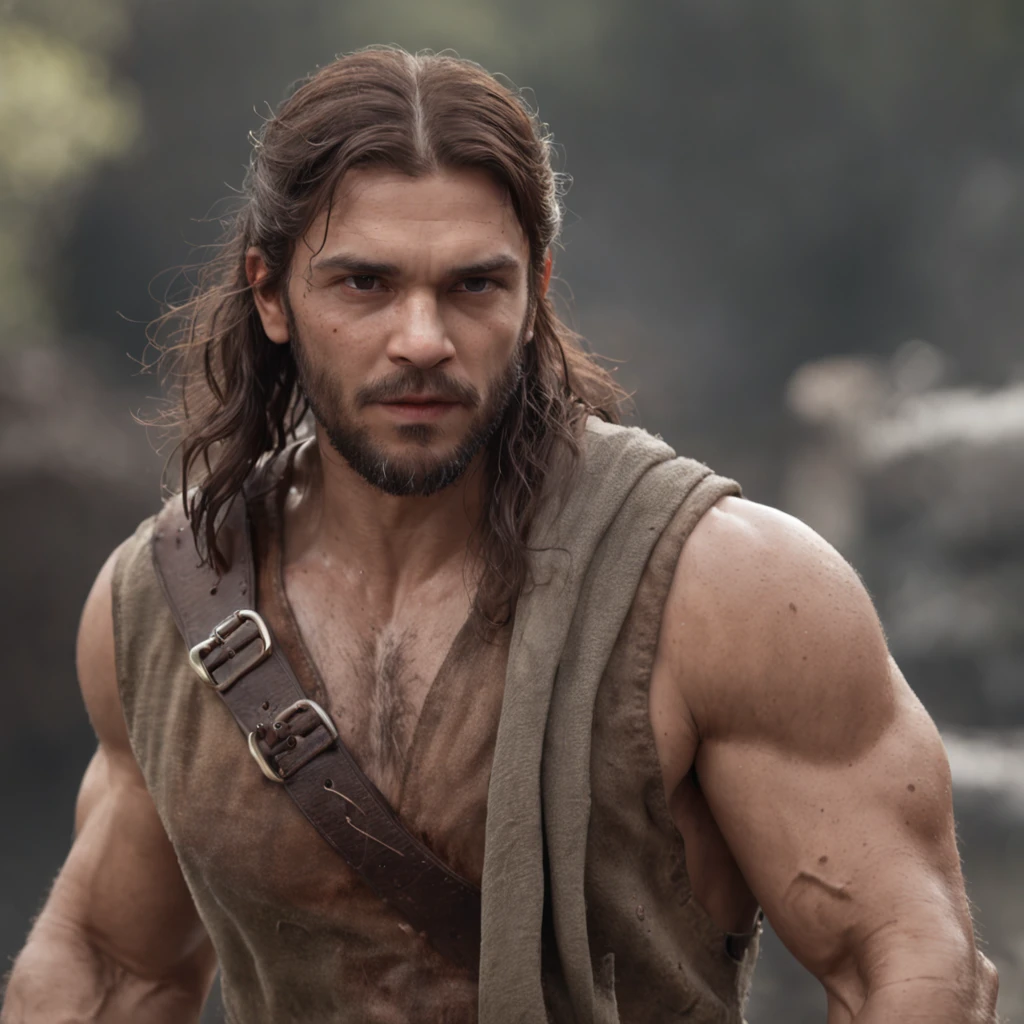 (Professional 3D rendering:1.3) de (Realistic:1.3) Foto de arte mais bonita do mundo,Features soft, bright male heroes, ((Epic hero fantasy rough muscular man wet hero angry look long hair short beard and fierce expression in dynamic pose, fantastic location, majestoso ambiente desordenado)), corpo inteiro 8k unidade render, action shot, poros da pele, very dark lighting, sombreamento pesado, circunstanciado, Rosto detalhado, (vibrante, fotogrdeia realista, Realistic, Dramatic, Escuro, foco nítido, 8k), (Old leather clothes damaged by bad weather:1.4), ((((Use peles)))), (intrincado:1.4), decadente, (altamente detalhado:1.4), pintura digital, rendering by octane, art stations, Conceito-Arte, liso, foco nítido, illustration, germe da arte, (Loish:0.23), Wlop Ilya Kuvshinov, e Greg Rutkowski e Alphonse Mucha Gracias, (global ilumination, studiolight, Light Volumetric), chuva forte, floating particles, patife, fantasia, Onze, corpo inteiroesbian, ((Fundo escuro e antigo da cidade:1.3)),CGSesociedade,art stations