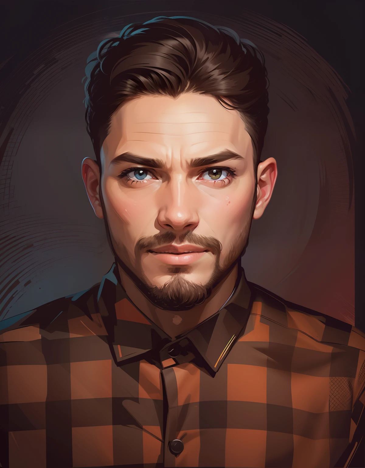Same face, vector art