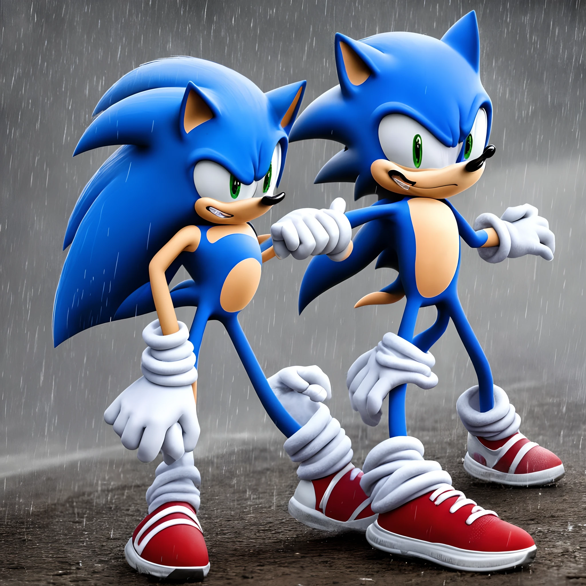 Sonic na chuva de dinheiro
