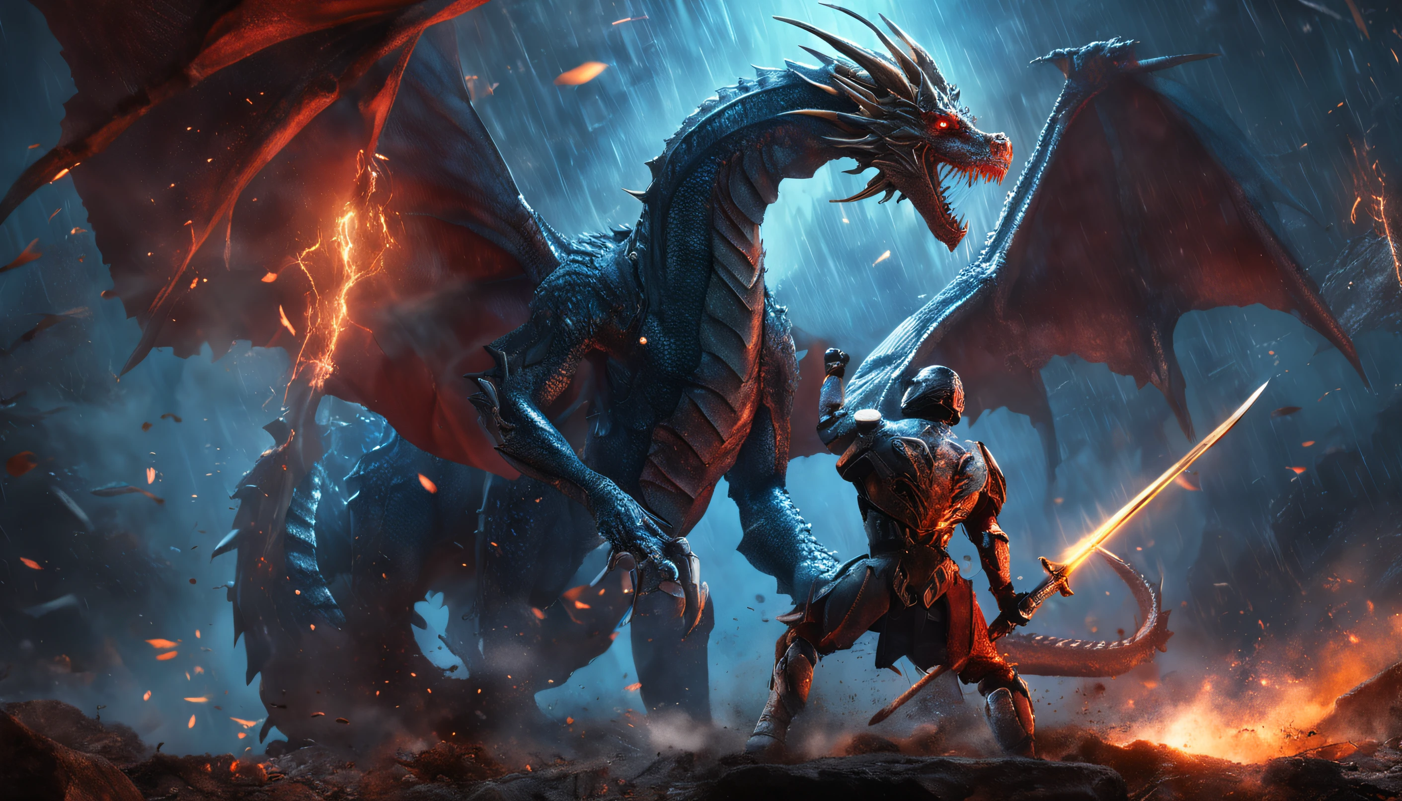 ((in the style of Boris Vallejo)), in a futuristic jungle with rapids and cascades, ((Beautiful, gorgeous, cyborg women and Cyborg tigers, stand tall, looking in the eyes of the enemies and holding each other in fierce battle wielding swords and guns, face to face against an army of cyborg Dragons. they have thunder blades and attack at each other. They manage to attack the big fortress and kill many dragons. there are bodies lay down everywhere )) . Art Tindall effect, exquisite facial features, blush, rosy lips, real skin texture, glowing skin, extremely detailed body 8k wallpaper, extremely detailed fingers, combat pose, perfect eyes, ((extremely high res, )), (extremely delicate and beautiful), (realistic photo, photo-realistic), cinematic light, intricate details, enhanced lighting, vibrant colors, sharp focus, extremely detailed cg unity 8k wallpaper, high detail, photorealistic painting art by greg rutkowski, matte, bryan organ, highly detailed, cinematic lighting, high quality, high res, highly detailed.