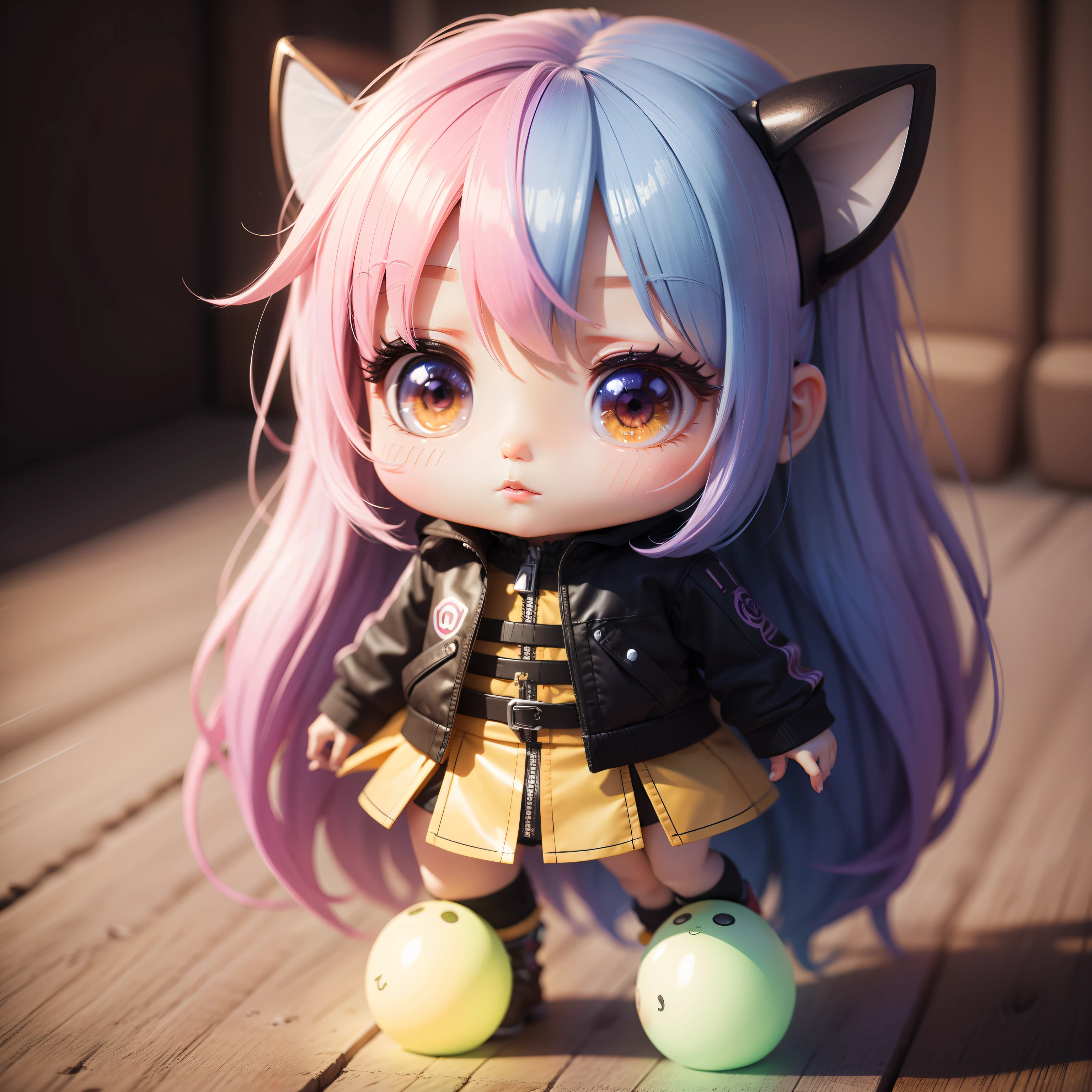 Colorful chibi with ultra-realistic brightness