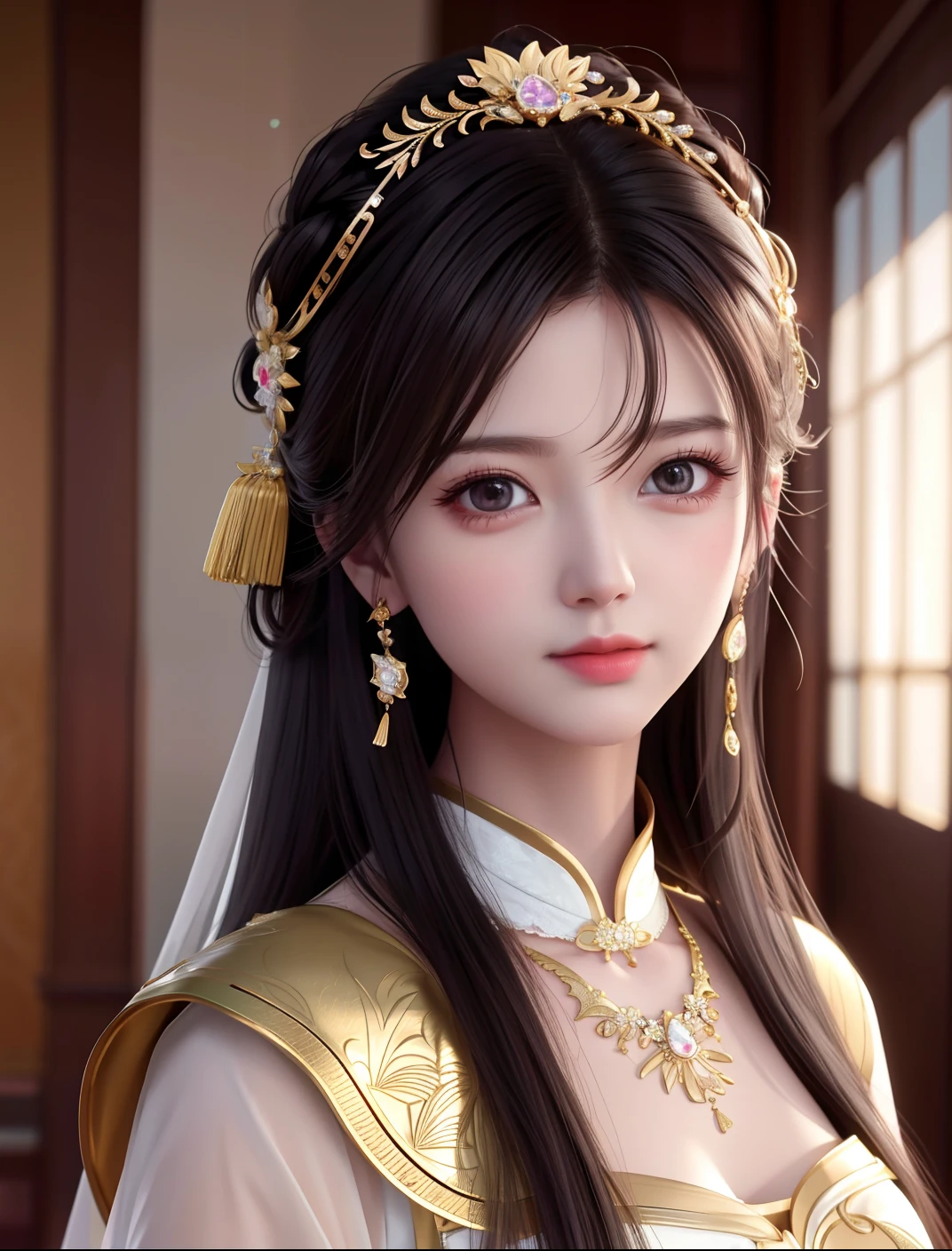 best quality, masterpiece, highres, 1girl,china wedding dress,hair ornament,necklace, jewelry,Beautiful face,upon_body, tyndall effect,photorealistic, dark studio, rim lighting, two tone lighting,(high detailed skin:1.2), 8k uhd, dslr, soft lighting, high quality, volumetric lighting, candid, Photograph, high resolution, 4k, 8k, Bokeh