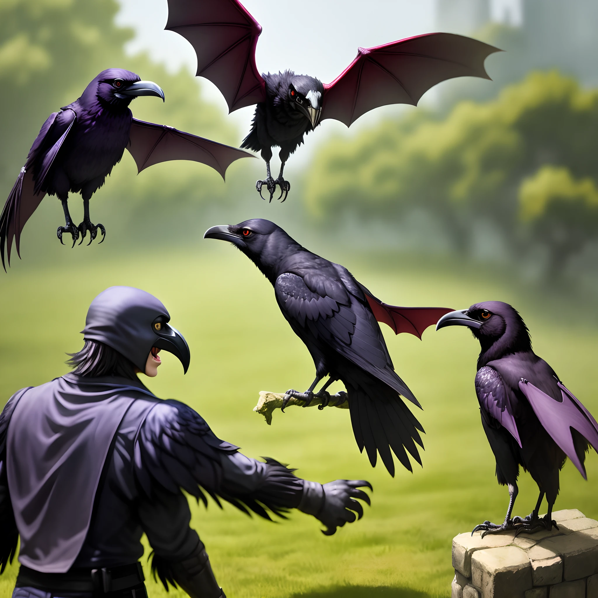cawing ravens，the bats，bloods