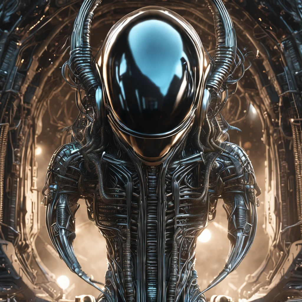 Engenheiro na nave Prometeus Alien cena HR Giger estilo ::n_desenho de estilo, Low-quality imperfection, boneco, jogo, anime