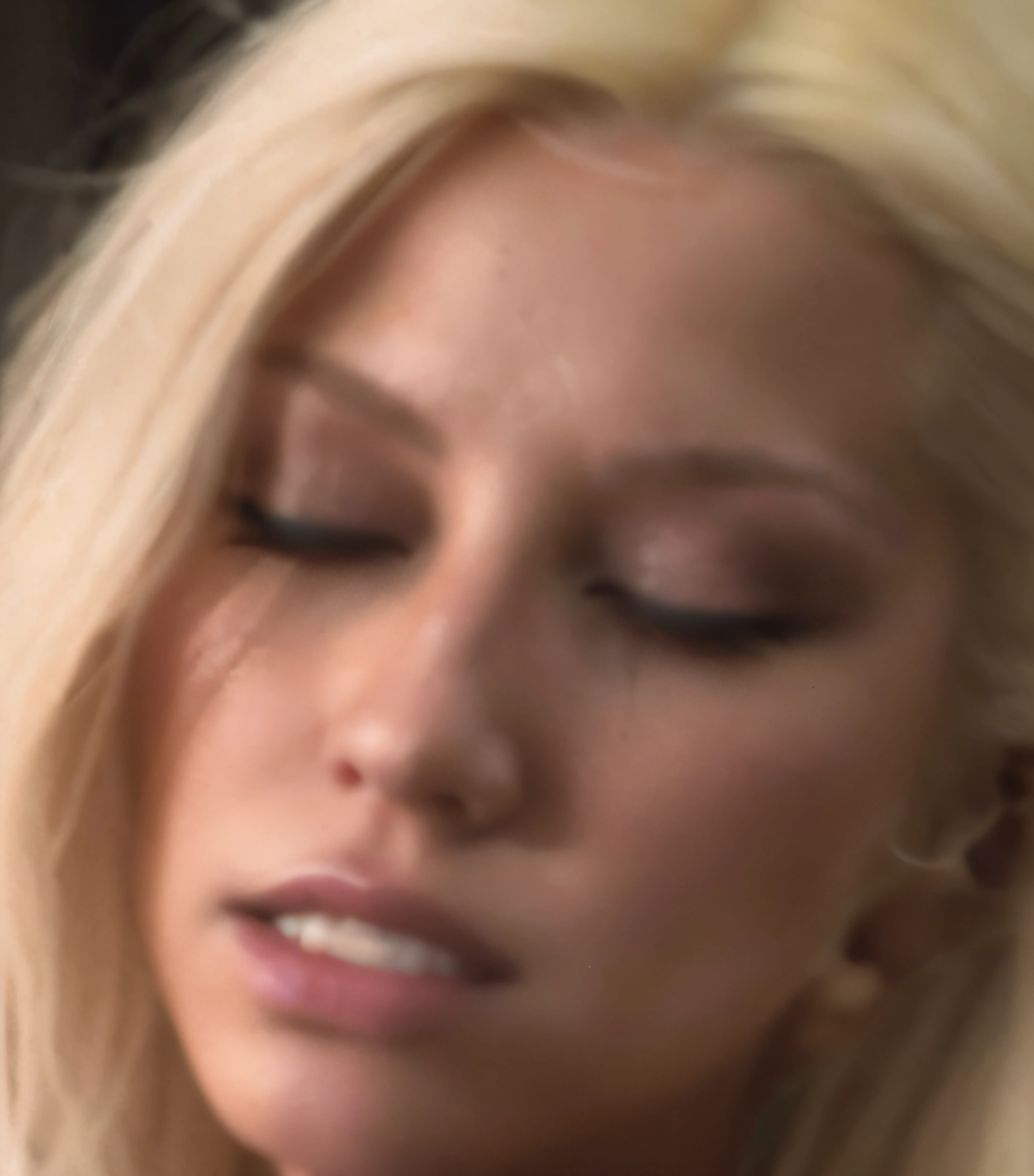 a man and a woman having sex, woman with open mouth, man inserting penis into woman's mouth, woman with wet face nsfw