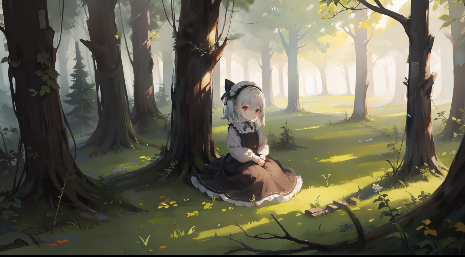 A doll abandoned in the forest