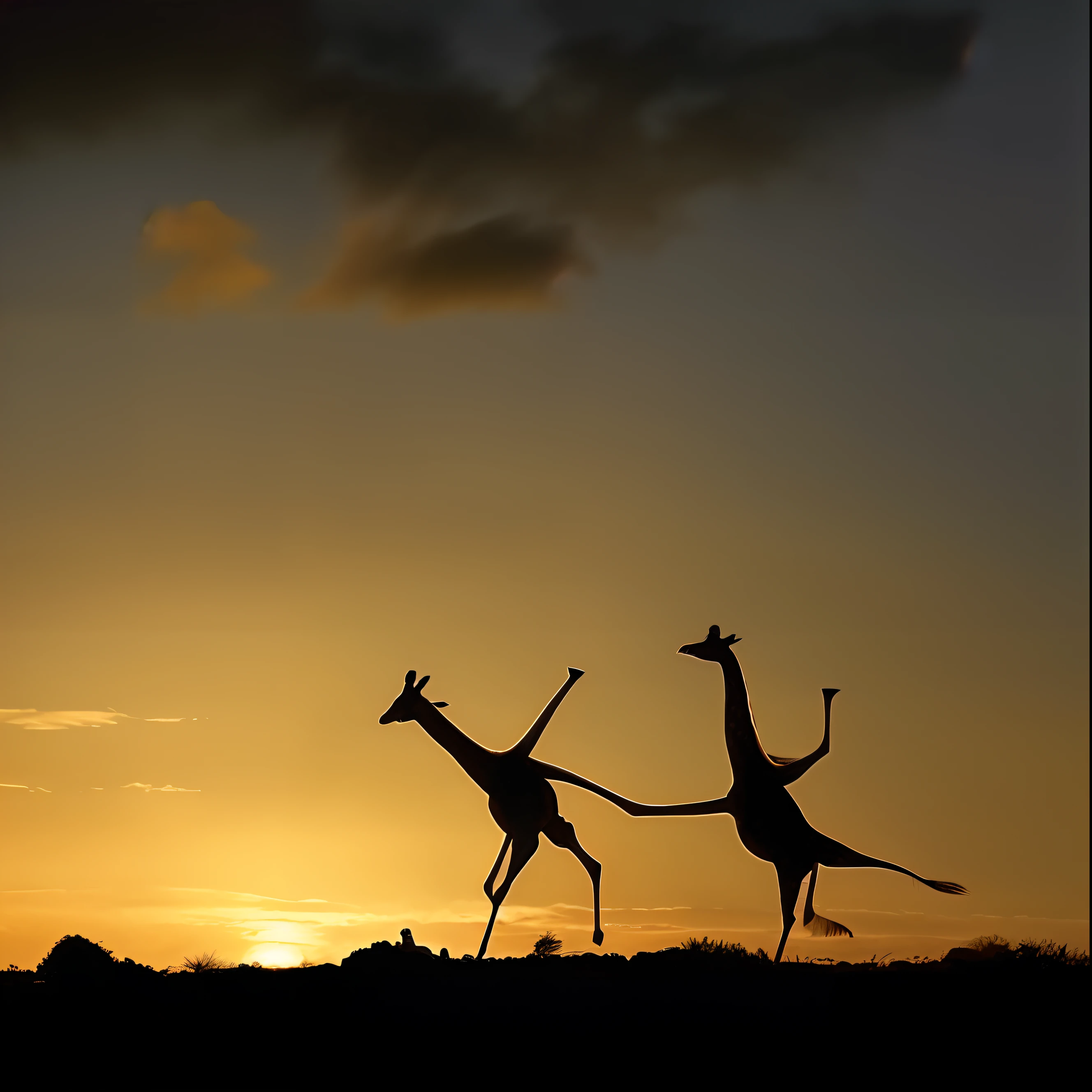 Two giraffes stood in the grass, dancing with each other, national geographic photo”, impressive winning photo, national geographicphoto, amazing photo, National Geographic photo, frans lanting, giraffes, an award winning photograph, At sunset, Amazing photography, national geographicphoto, national geographic photoshoot, late sunset, dancing gracefully, creatures dancing