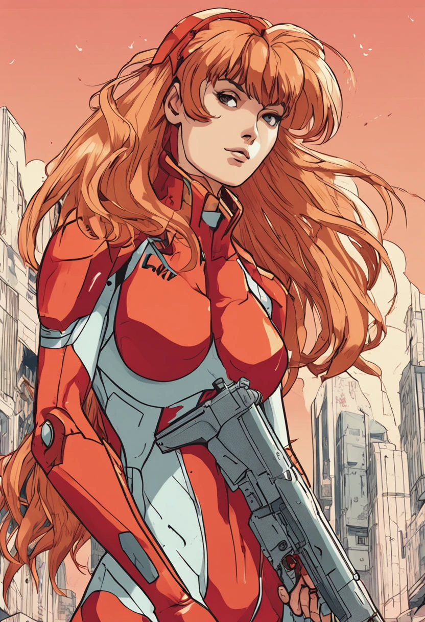 Asuka Langley Sōryū 80s style