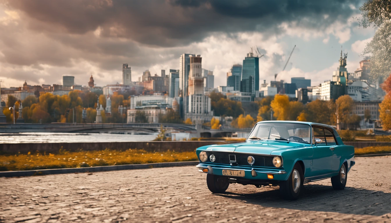 Bone Lane in Moscow, digital photo, rendering, full height, correct shapes, realistic vision, very high detail, sharp focus, shooting with a SLR camera, 16k, Full HD