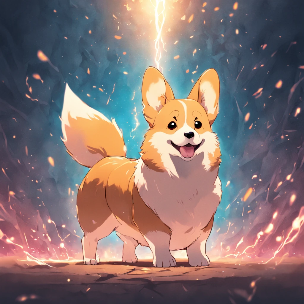 Corgi Chinese illustration movie lighting effects