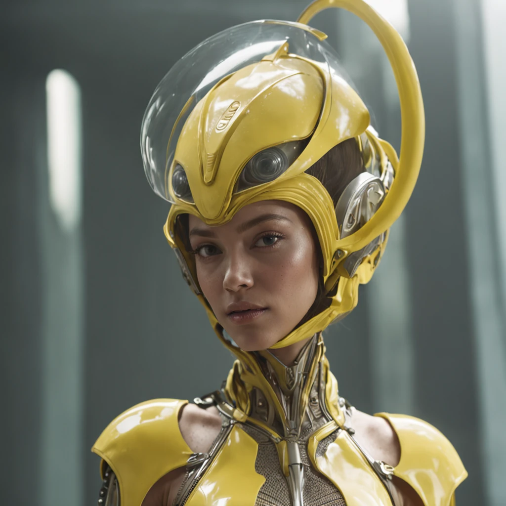 (professional 3d render:1.3) af (Realistic:1.3) most beautiful artwork photo in the world,african woman wearing a mask and yellow ridged and contoured organic costume with glass dome visor, organic surrounding flowers and plants, movie still of the alien girl in glamor pose holding exquisite engraved weapon, alien woman, as a futuristic heroine, vespertine, futuristic clothing and glass, movie still, fashionable futuristic woman, iris van herpen rankin, female alien, alien girl, of a futuristic woman selk'nam. avante garde design stylings inspired by curves(Intricate:1.4), decadent, (Highly detailed:1.4), Digital painting, rendering by octane, art stations, concept-art, smooth, Sharp focus, illustration, Art germ, (loish:0.23), wlop ilya kuvshinov, and greg rutkowski and alphonse mucha gracias, (Global illumination, Studio light, volumettic light), heavy rain, particles floating, lotr, fantasy, elf, full body, ((Dark and ancient city background:1.3)),CGSesociety,art stations