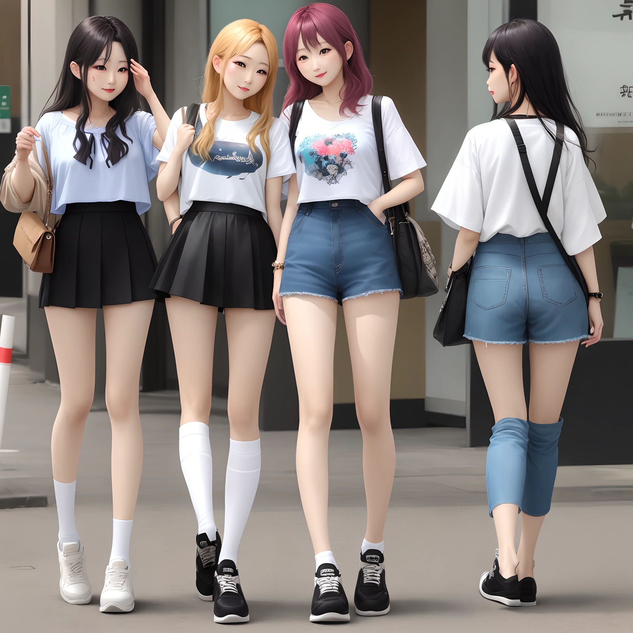 Kizi、Transparent skirt、shorter pants