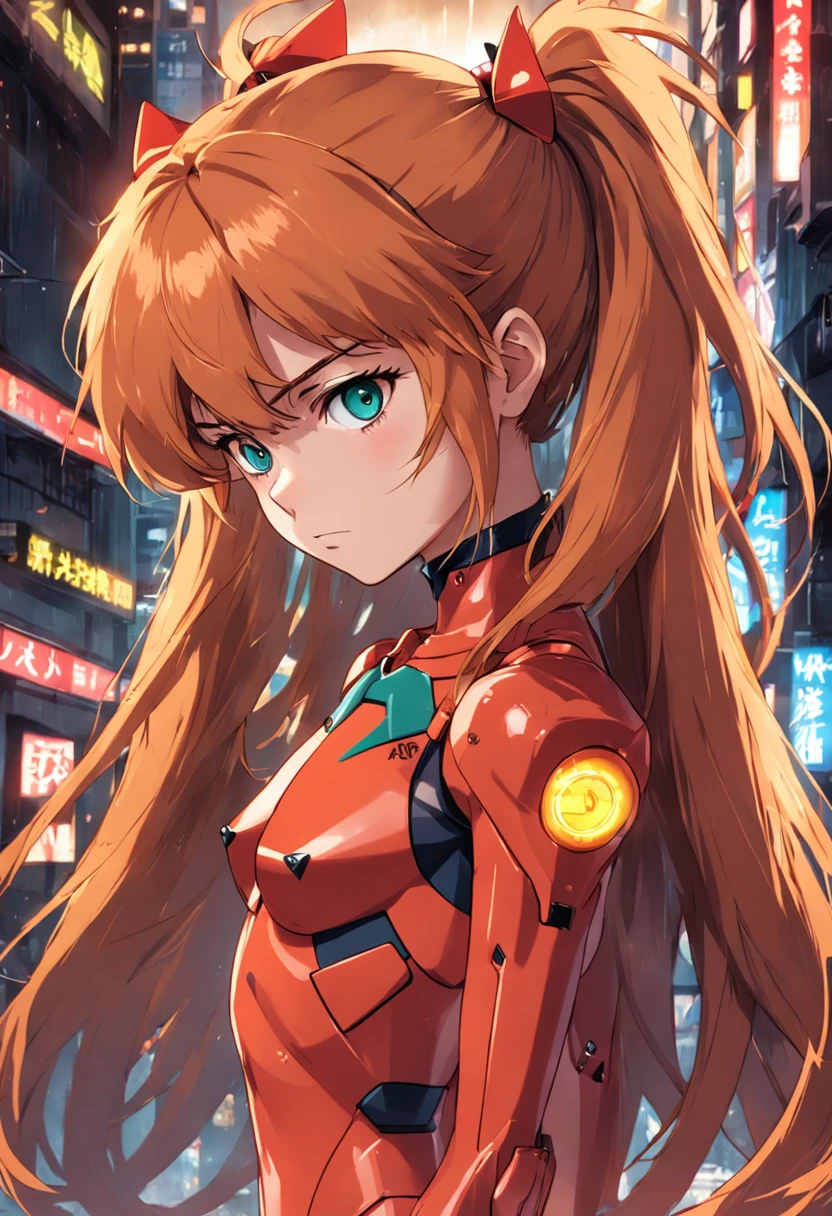 Asuka Langley Sōryū in 80s style