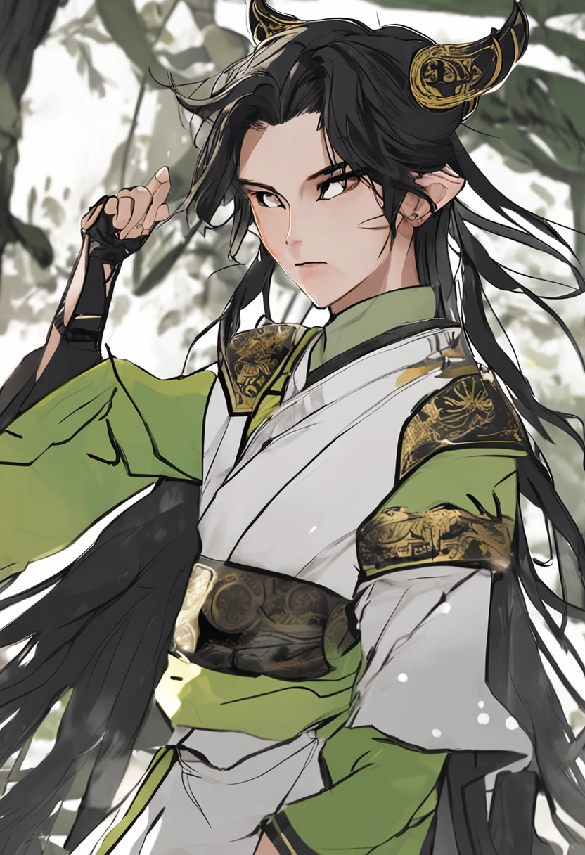 Libido boy,HighestQuali,extremely detaile,Youthful,Sword-eyed stars,Tribal Junior,,Young man,cool guy,Ancient wind,vivaciousness,child,Libido boy,Gorgeous light green robe,Black Chinese style high ponytail,Black eyes,Sunny and cheerful,Young man,Black hair,s delicate face,sharp sharp eyes,Clear eyebrows,Kind expression,Fluttering hair,Flowing sleeves,Ancient style,Wind dance pose, Long flowing black hair fluttered out,Messy hair,Qi Yu Xuanang,looking at viewert,(tmasterpiece:1.4),(best qualtiy:1.4),(The composition is perfect),high-definition depiction,8K,The polar composition of the film,Cinematic lighting,Cinematic texture,Strong sense of atmosphere