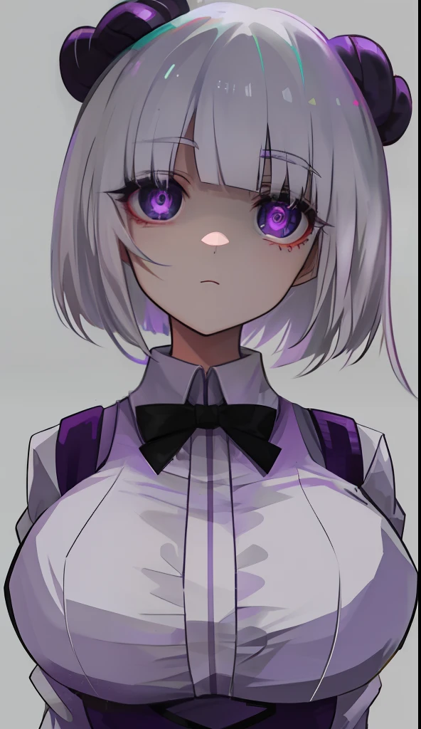 White-haired, large-breasted purple pupils,Moe girl
