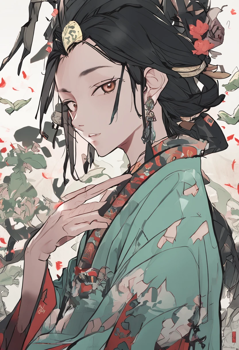 Libido boy,HighestQuali,extremely detaile,Youthful,Sword-eyed stars,Tribal Junior,Around twelve years old,Young man,cool guy,Ancient wind,vivaciousness,child,Libido boy,Gorgeous light green robe,Black Chinese style high ponytail,Black eyes,Sunny and cheerful,Young man,Black hair,s delicate face,sharp sharp eyes,Clear eyebrows,Kind expression,Fluttering hair,Flowing sleeves,Ancient style,Wind dance pose, Long flowing black hair flowing out,Messy hair,Qi Yu Xuanang,looking at viewert,(tmasterpiece:1.4),(best qualtiy:1.4),(The composition is perfect),high-definition depiction,8K,Polar composition of the film,Cinematic lighting,Cinematic texture,Strong sense of atmosphere