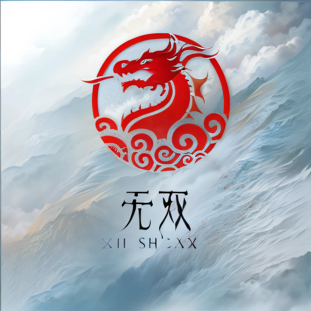 Zodiac with red dragon in cloudy sky, shaxi, jin shan, Inspired by Xiao Yuncong, Official artwork, inspired by Sheng Maoye, inspired by Li Shixing, chi-gong, inspired by Shang Xi, xianxia fantasy, Chinese style, inspired by Wuzhun Shifan, qiangshu