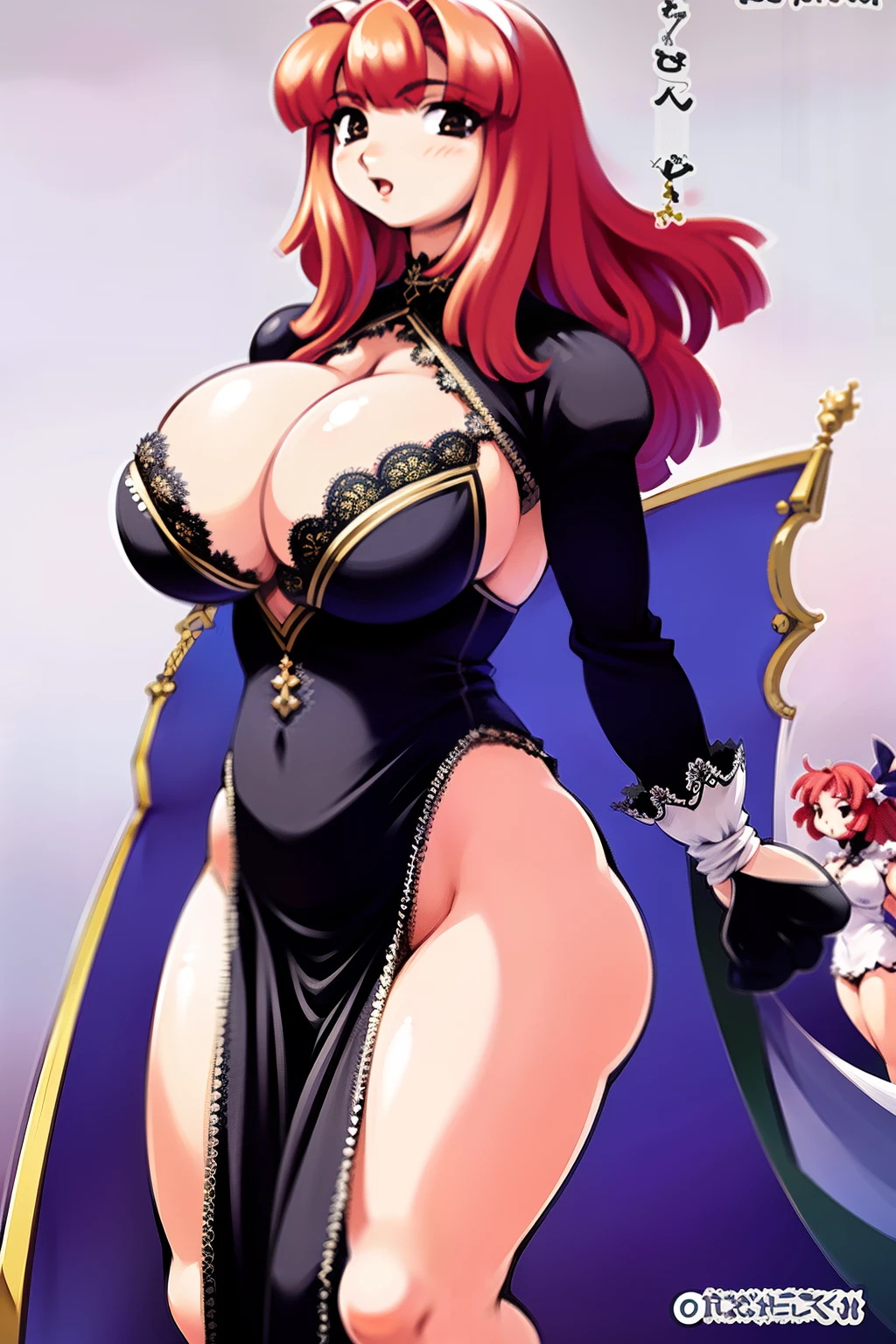 tmasterpiece, best qualtiy, Rich in detail ,(1 girl 1.5),Pathetic look,(baby girl 1.5),(14years),full body Esbian,Plump body,stereograms, high details, hyper HD, ccurate,(Michaela 2.5),(Blonde 1.5),side braids,Smudge,(Hazy Beauty 1.5),Wearing a gorgeous lace black and white cloak,((((Blonde 2.5)))),Wear a gorgeous black and white dress,(The dress has gold lace trim:1.5),The dress has a sheer silk lining,blue color eyes,during the day,In the wild,White stockings with white lace