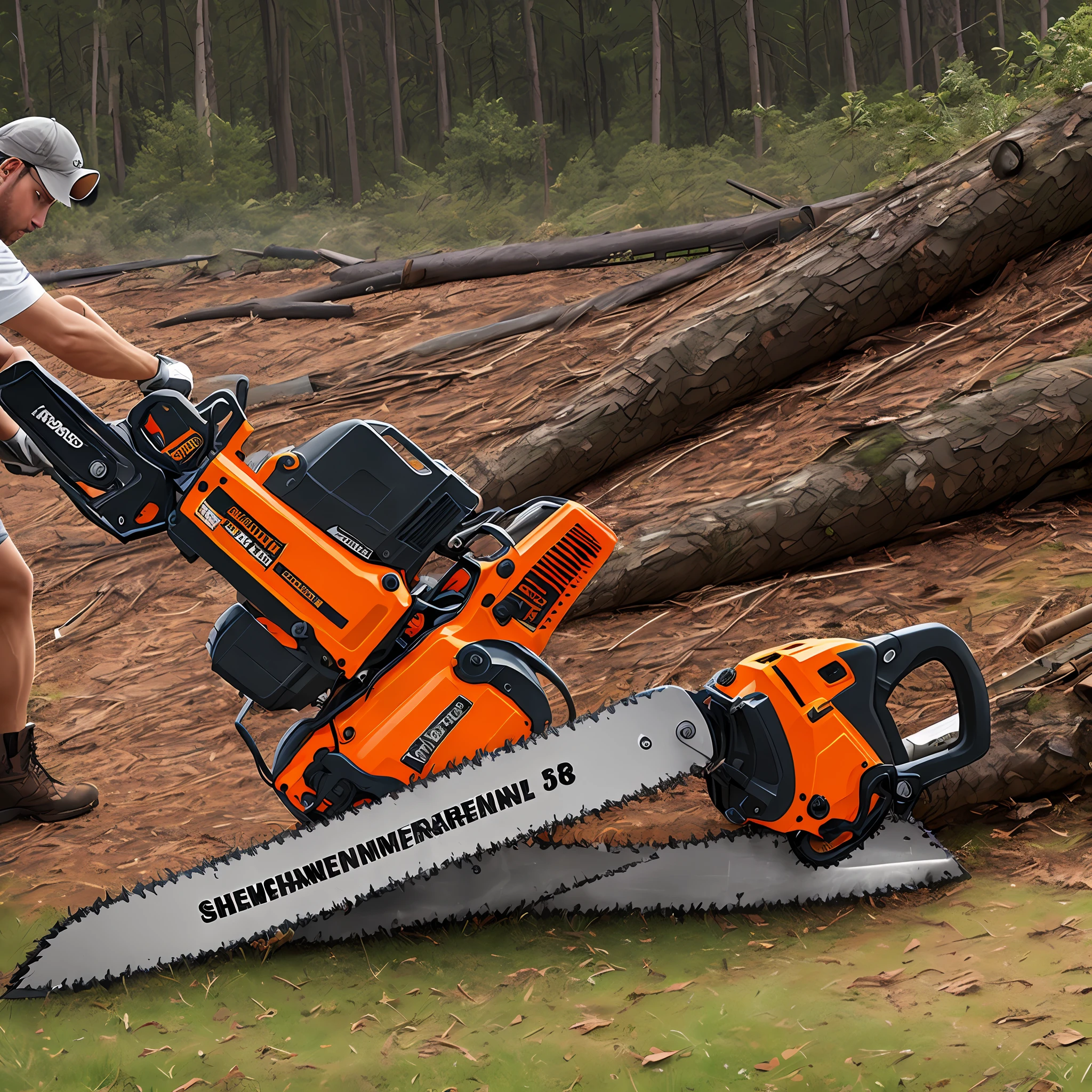 Create a 1800x600 Banner for Chainsaw Maintenance Part Company