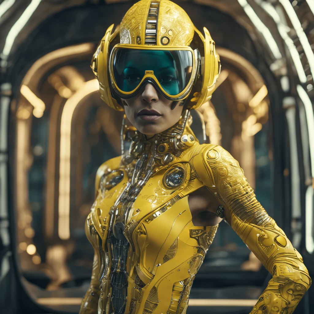 cyberpunk fisheye dynamic action wideshot grey teal yellow orange candid techwear Moebius Alphonse Mucha (akira) Japanese dynamic streetwear crew style inspired couture lookbook costume fashion photography by Vanessa Beecroft and Matthew Barney, film poster by Hiromu Arakawa and Robert Zemeckis
