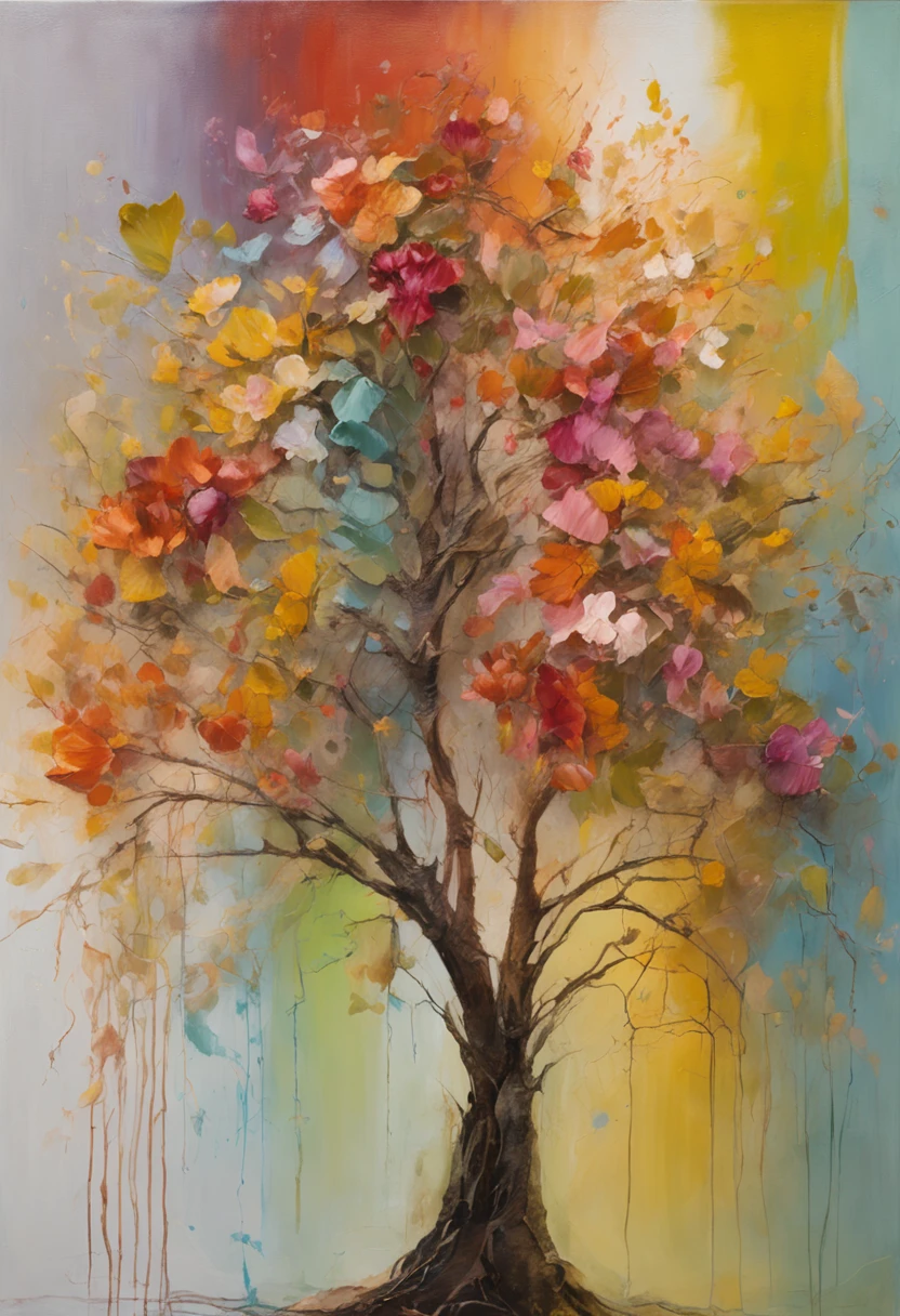 A dreamy tree of art in a bottle, fluffy, realistic, photographs, Canon, dreamy, artistic, brilliant leaves and branches, with flowers above my head. Greg Rutkowski's Ultra Detailed Photo Realism - H1024W 804 | F16 Lens Markers 2:2S 3555mm Film Particles: 1 Lifelike High Resolution Sharp Focus Contrast!! Intricate and detailed atmospheric refractive lighting of Unreal Engine 5 movie concept photography masterpiece Octane renders trends on CGSociety