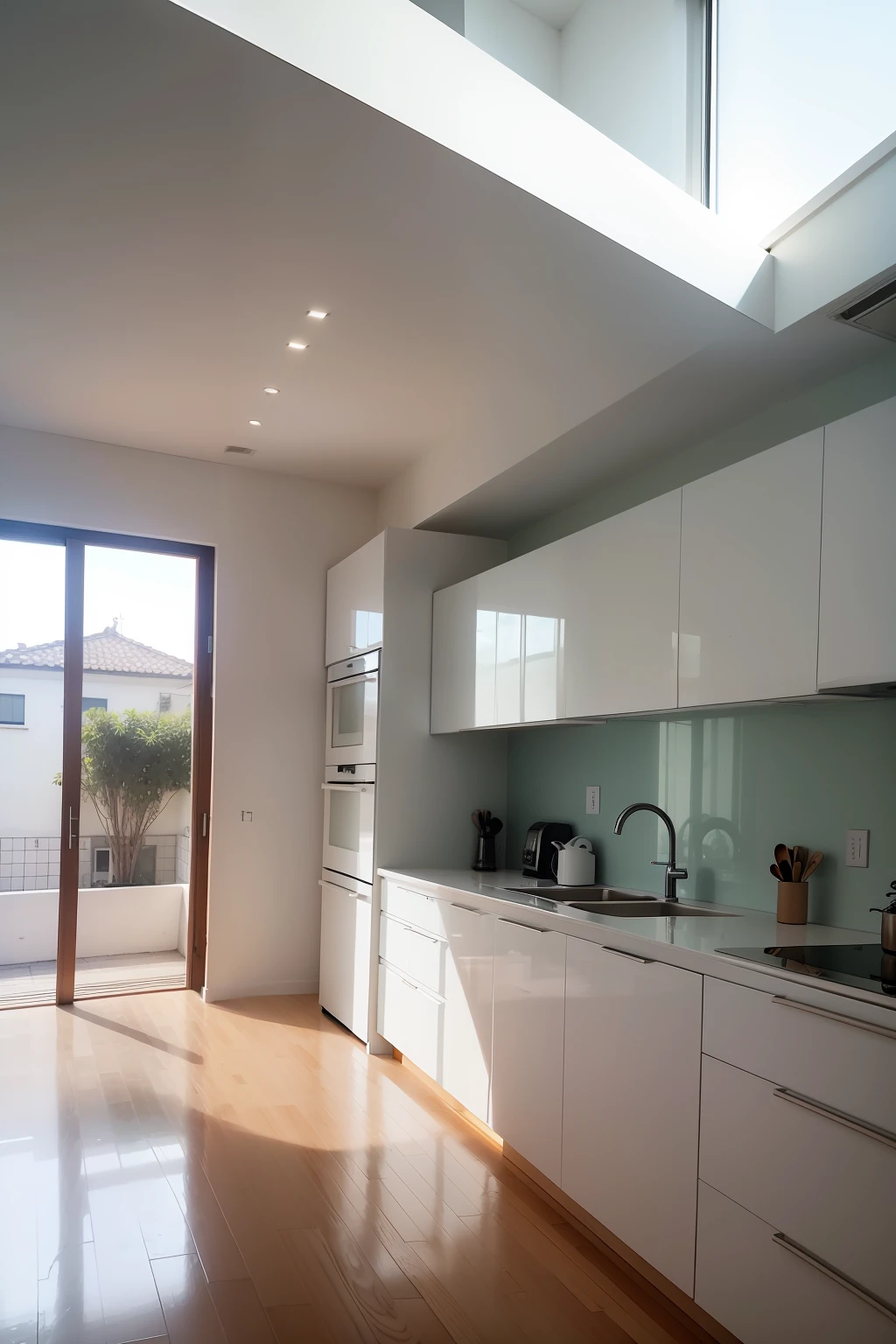 Exemplo:
Ao entrar no loft, a luz natural o recebe, Dancing on the white walls and highlighting the minimalist furniture. The kitchen extends with marble countertops, inviting you to prepare meals worthy of a chef. Na sala de estar, The large windows offer an urban setting that transforms throughout the day.