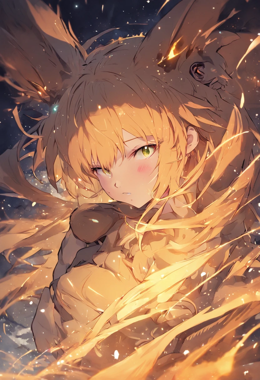 dragon girl, yellow hair, yellow eyes, breasts visible, m/f, female on feral doggystyle mounting sex from behind, female penetrated feral penetrating, sex