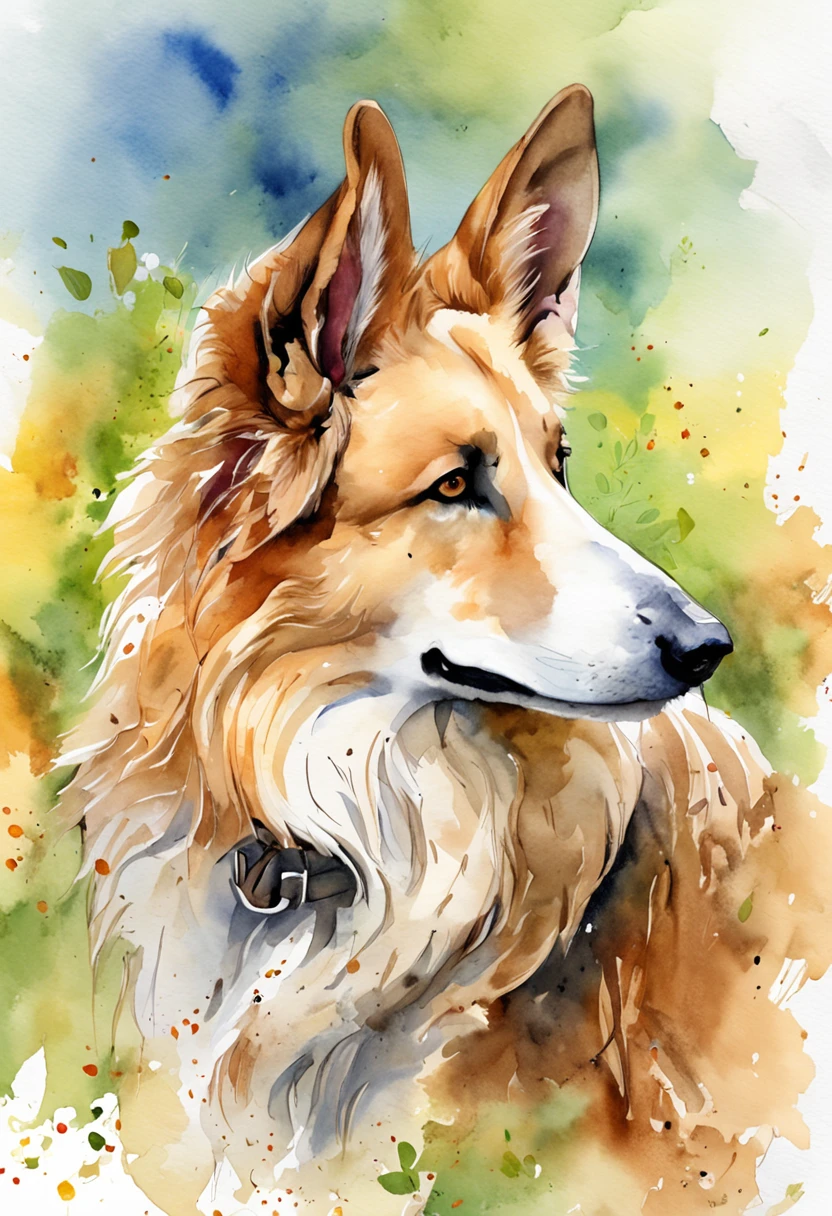 Cute shepherd,T-shirt design,vectorial art,fondo blanco, perfil, sticker, Fondo blanco limpio, vector profesional, High detail,