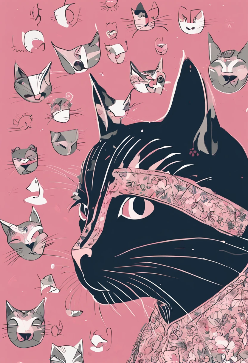 1girl, Orejas de animales, hombros desnudos, senos, Orejas de gato, escote, marca facial, Orejas de zorro, Altas Resoluciones, senos grandes, Mirando al espectador, topo, lunar debajo del ojo, fondo rosa, retrato, solamente, marcas de bigotes, ojos amarillos, sonriendo