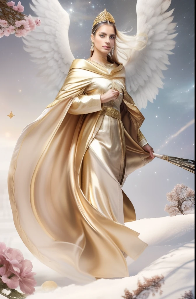 ((Male Custodian Angel. 19 years old))) ((( Con una cara seria y piadosa. Con una mirada dulce y tierna))) (obra maestra, calidad superior, mejor calidad, arte oficial, beautiful and aesthetic: 1.2), (1girl), extremadamente detallado, (Arte fractal: 1.3), colorido, highest detailed, Cara perfecta, parte superior del cuerpo, HDR, (orando: 1.3), (golden lines of white coat: 1.2), galaxia, (rayas de luz), eye-catching visuals, (dynamic stripes, senderos luminosos: 1.2), colores vibrantes,