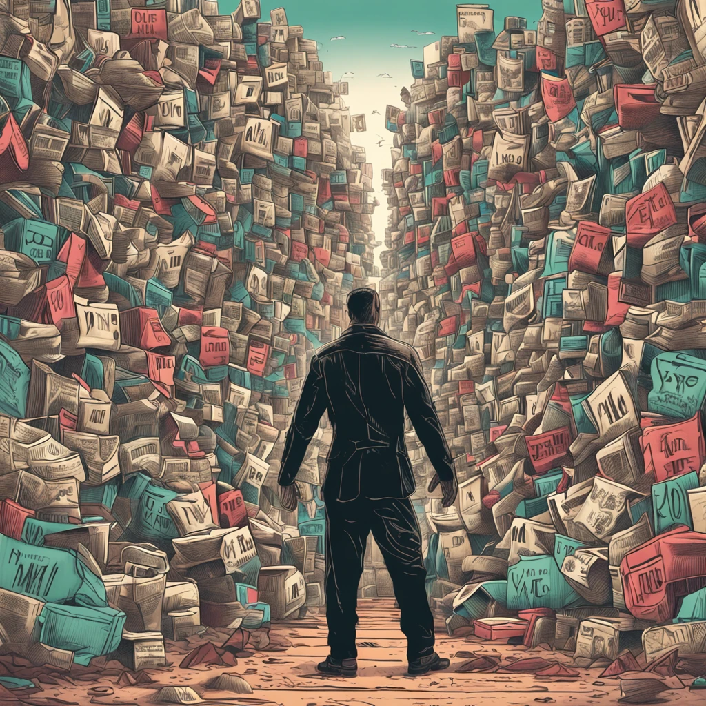 criar uma imagem com um homem no meio com roupas brancas, 2 books in your hand and 3 shadows around you
