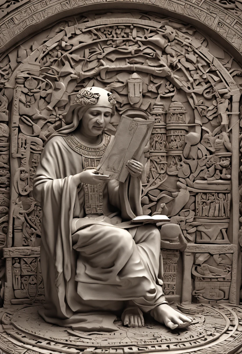 criar uma imagem realista e bem detalhada de Lina: A scholar dedicated to ancient history and the mystical arts. Lina is the group's researcher, Always diving into ancient scrolls and books to find clues that can help unravel the mysteries of the amulet. She is sensitive and compassionate, muitas vezes servindo como conselheiro e ombro amigo para os outros membros do grupo.