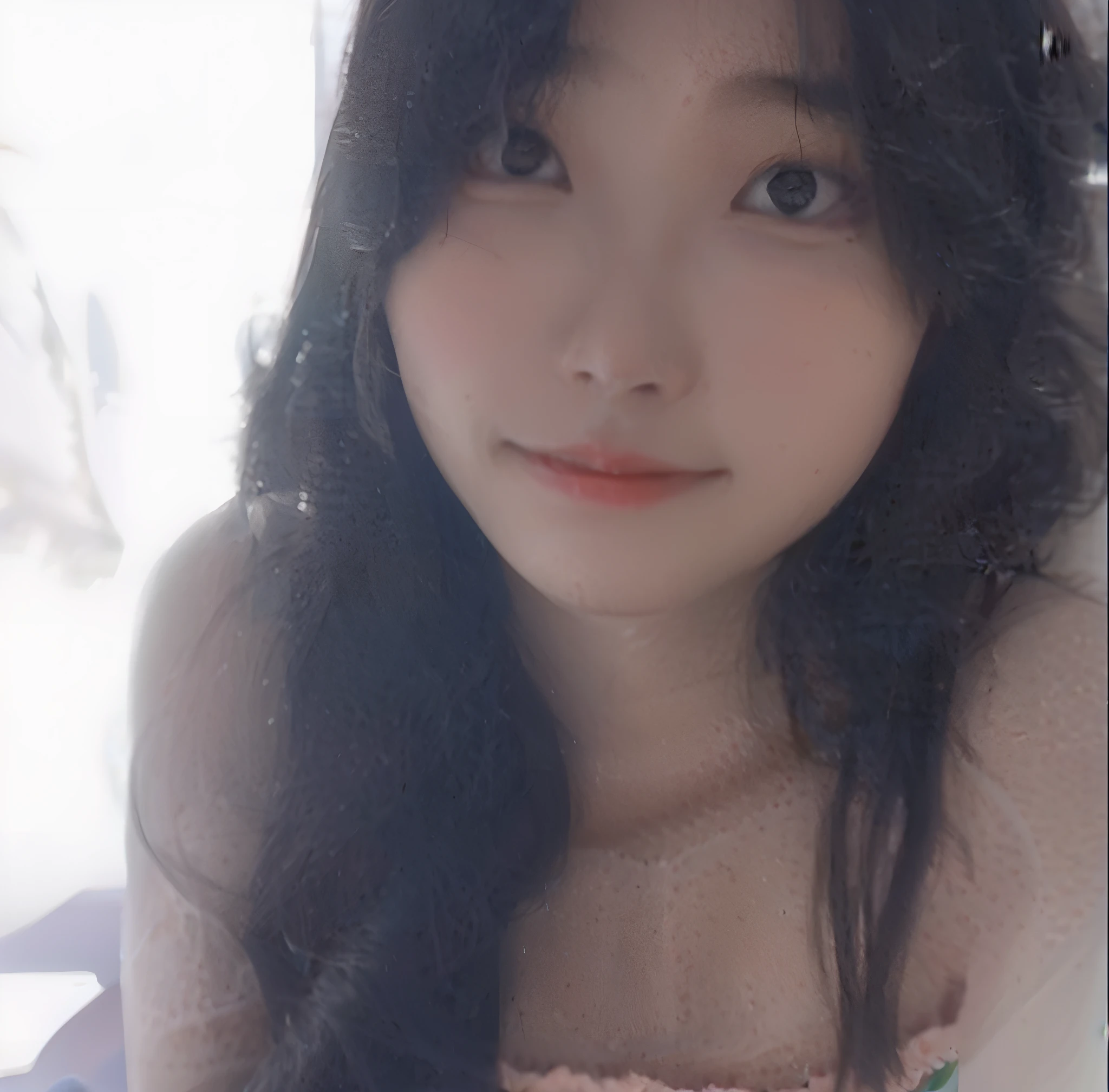 there is a young woman with long hair posing for a picture, 18 years old, 1 , xintong chen, 1 8 I, 2 2 years olde wan asian face, 21 years old, Korean girl, 2 3 years old, 19-year-onfei ye, dang my linh, ulzzangs