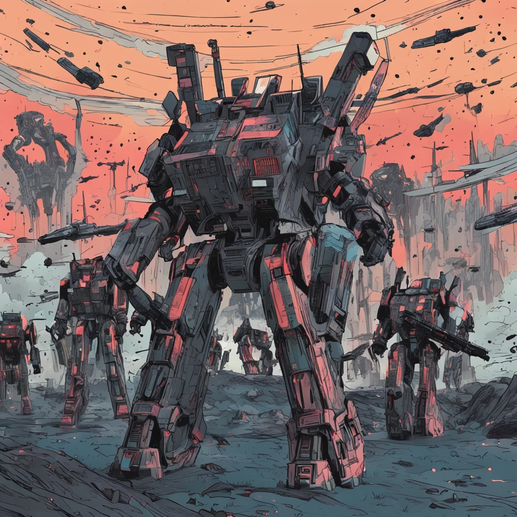 Endless starry sky in outer space on Earth,Humanoid mech,Appearance monster,War,lightsabers,Darkness before dawn