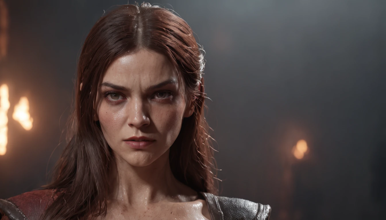 (professional 3d render:1.3) af (Realistic:1.3) most beautiful artwork photo in the world,Features soft and shiny female heroes, ((Epic hero fantasy muscle woman rough wet heroin angry look long hair and ferocious expression in dynamic pose, Fantastic location, Majestic cluttered environment)), full body 8k unity render, action shot, skin pore, very dark lighting, heavyshading, Detailed, Detailed face, (vibrant, photograph realistic, Realistic, Dramatic, Dark, Sharp focus, 8K), (Old leather garments damaged by weathering:1.4), ((((Wear fur)))), (Intricate:1.4), decadent, (Highly detailed:1.4), Digital painting, rendering by octane, art stations, concept-art, smooth, Sharp focus, illustration, Art germ, (loish:0.23), wlop ilya kuvshinov, and greg rutkowski and alphonse mucha gracias, (Global illumination, Studio light, volumettic light), heavy rain, particles floating, lotr, fantasy, elf, full bodyesbian, ((Dark and ancient city background:1.3)),CGSesociety,art stations