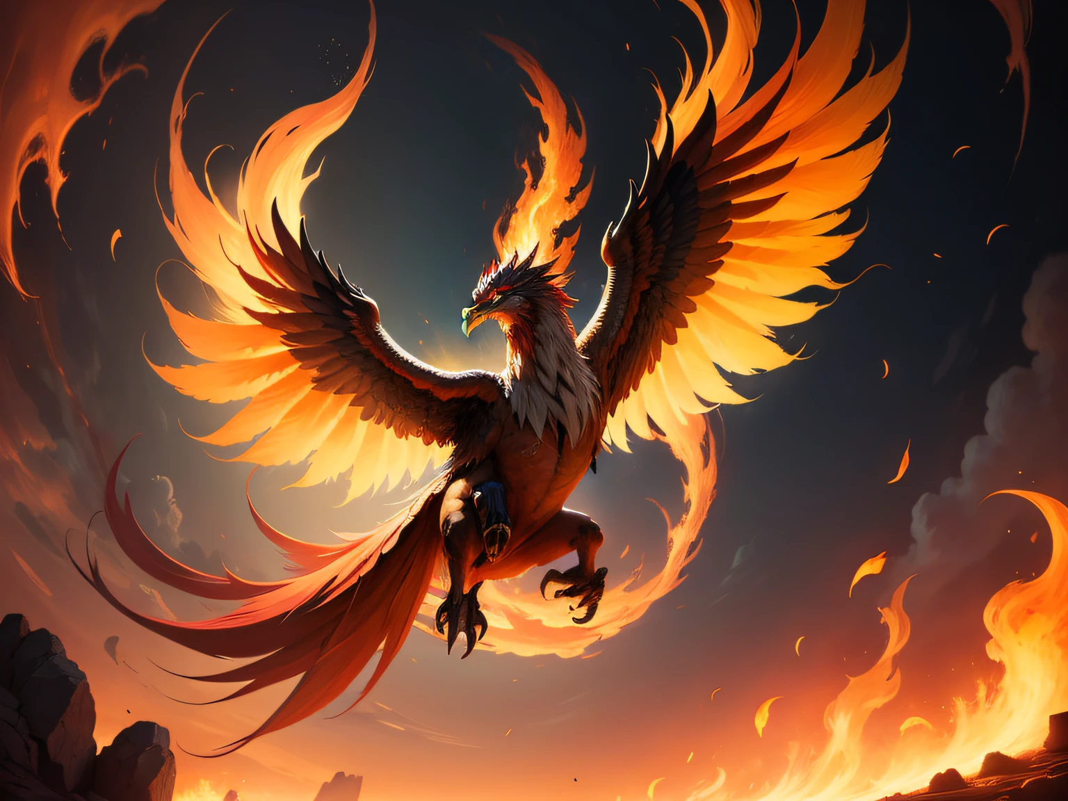 The image of a phoenix in Chinese mythology