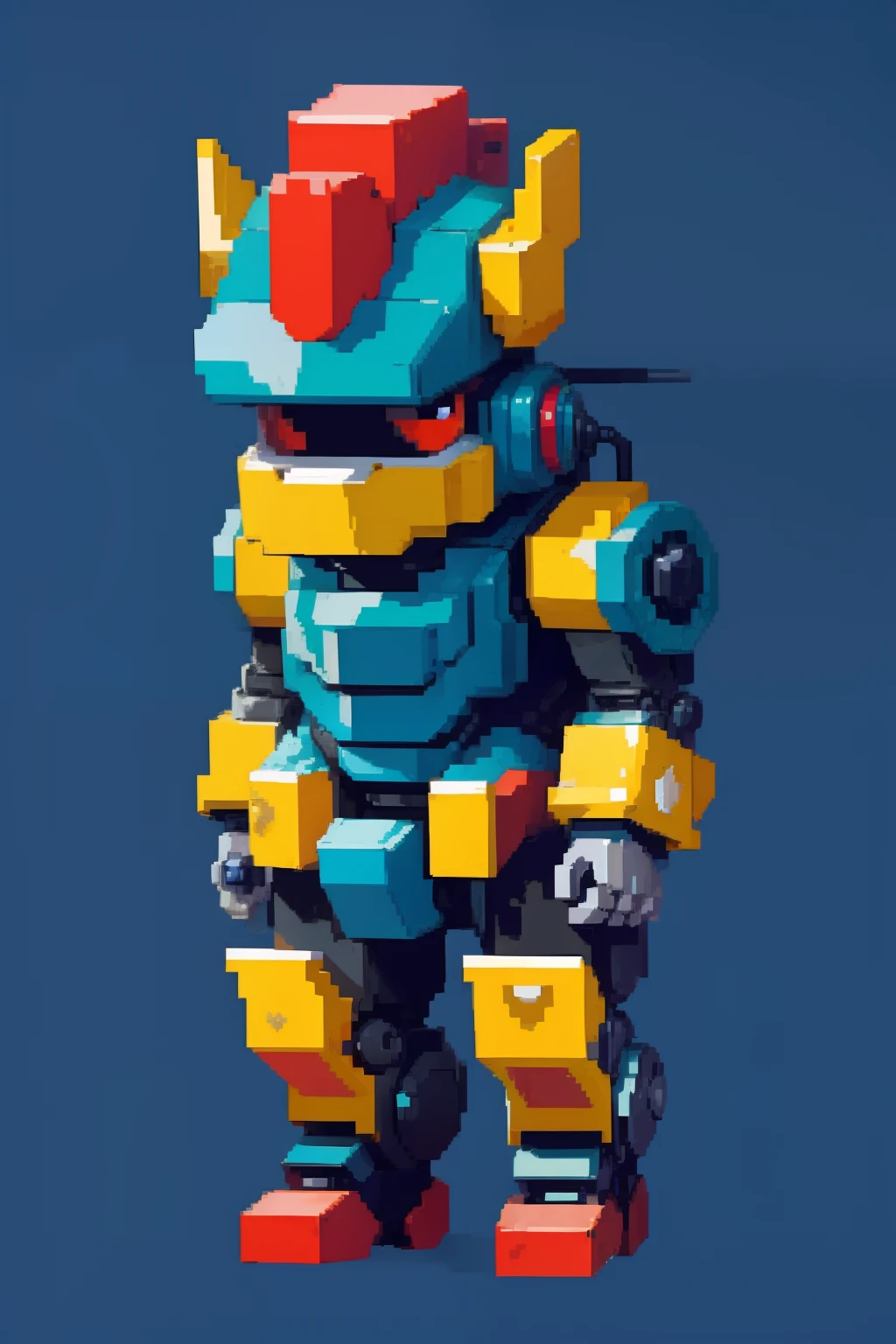 Robot Monster、Pixel art、simple background