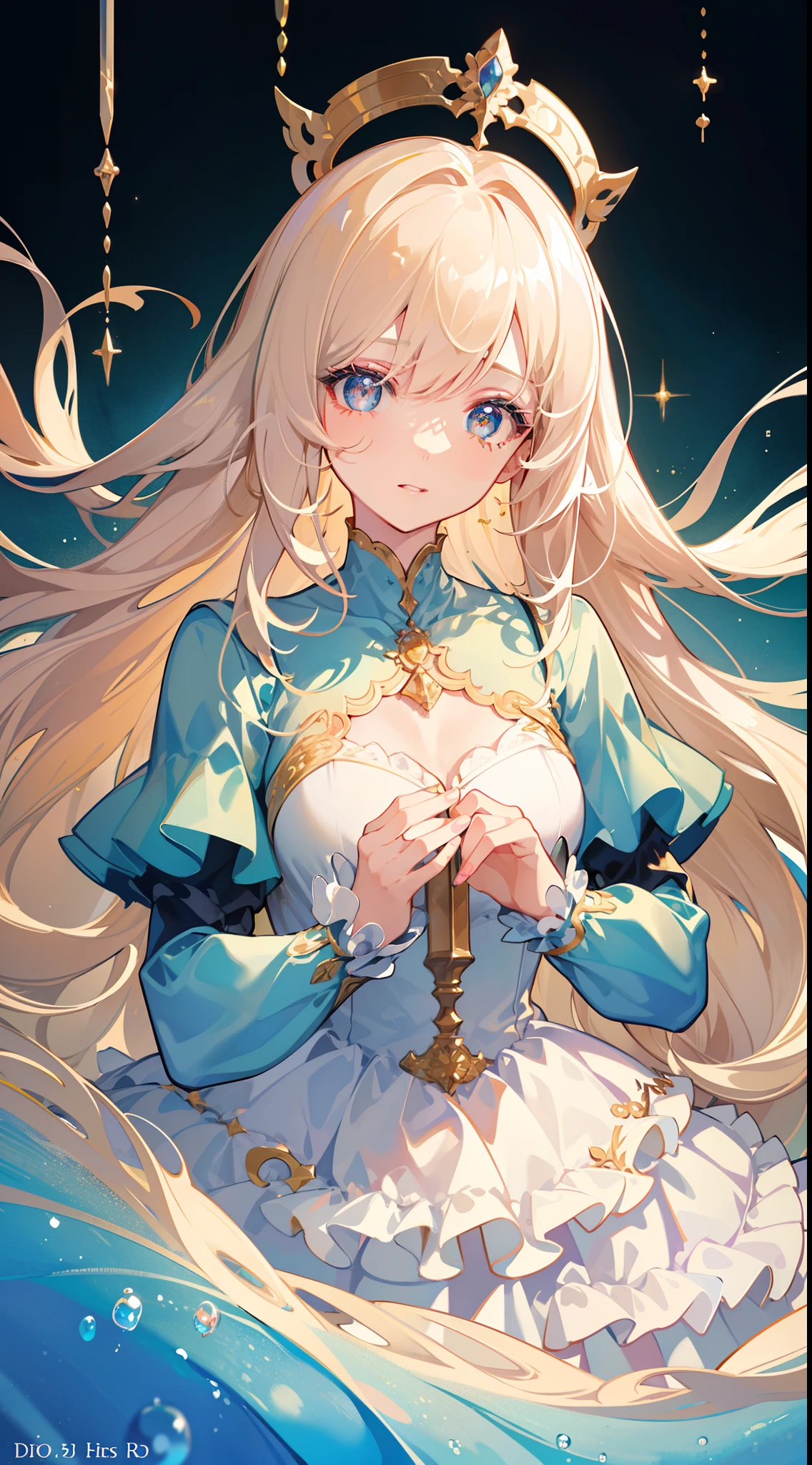 A woman in a stunning dress