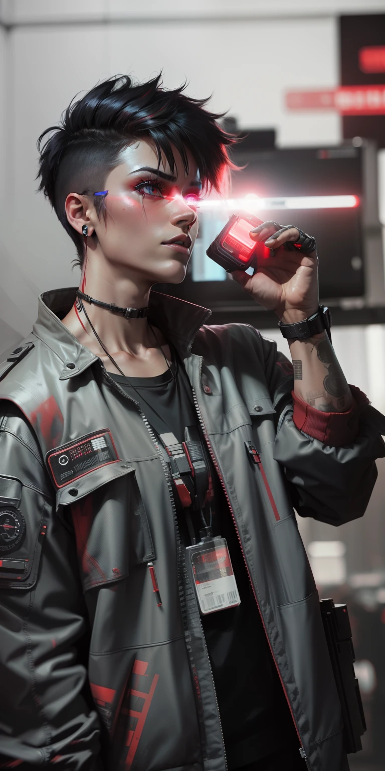 Cyberpunk background red colour