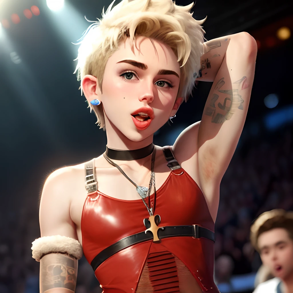 Miley Cyrus crossdressing as a boy