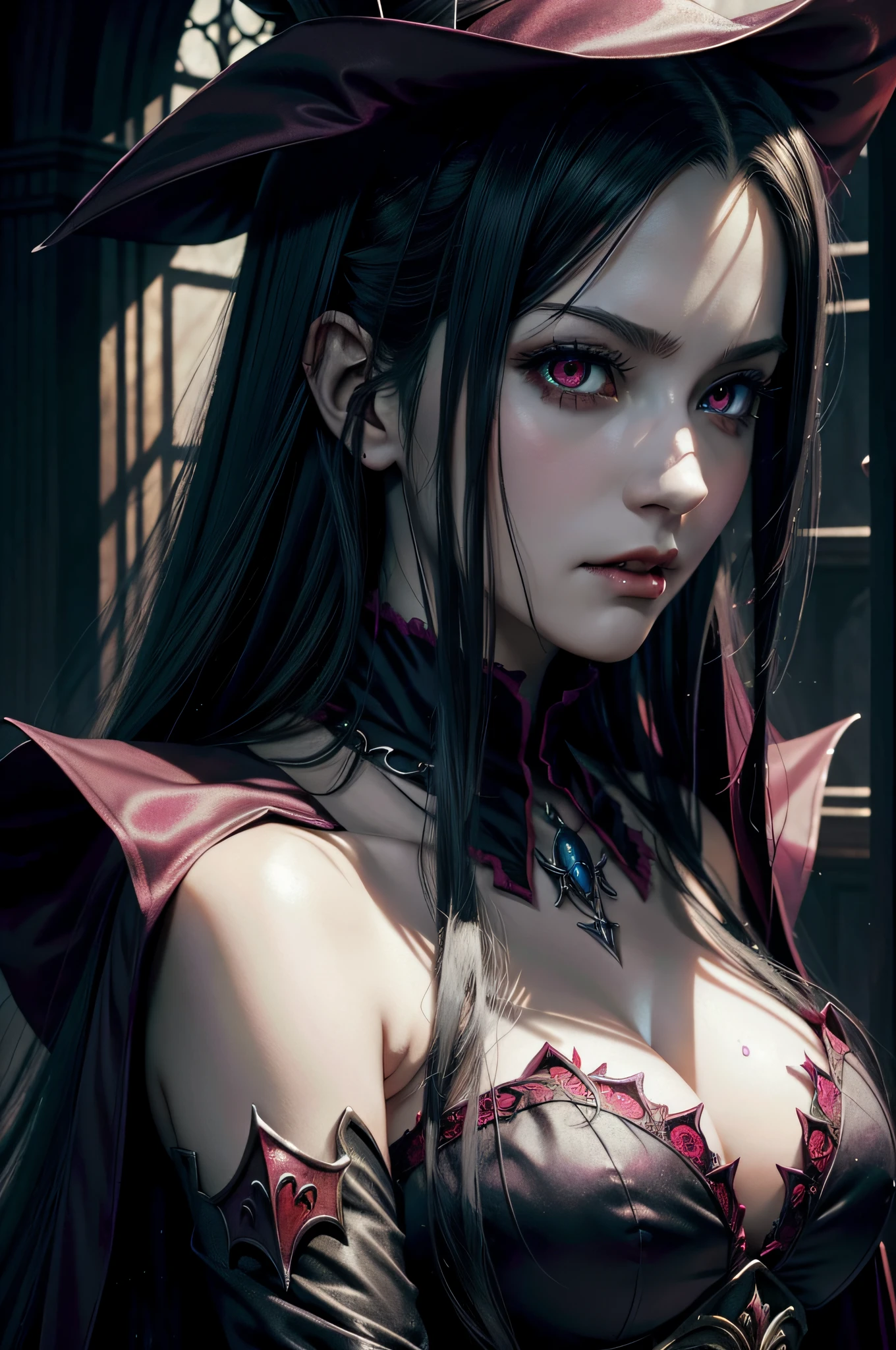 Vampire girl Shalltear Bloodfallen: Overlord anime, best quality, masterpiece, (realistic:1.2), Front, detailed face, (((masterpiece))), (((best quality))),(((extremely detailed))), illustration, mysterious,