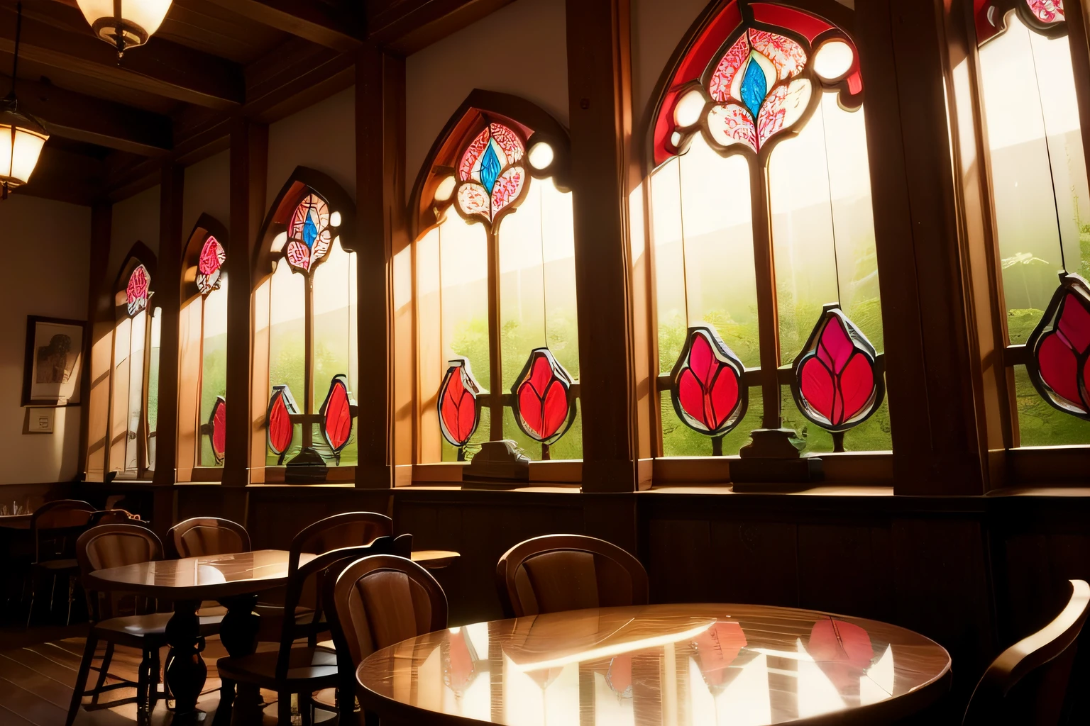 tea shop、stain glass