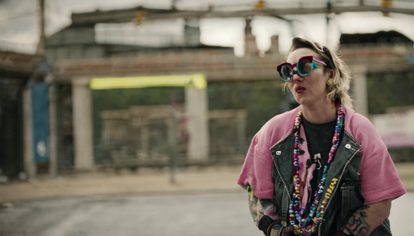 "A confident androgynous tomboy, representing the LGBTQIA+ queercore movement, flexes their maximum charisma dripping oozing sex appeal