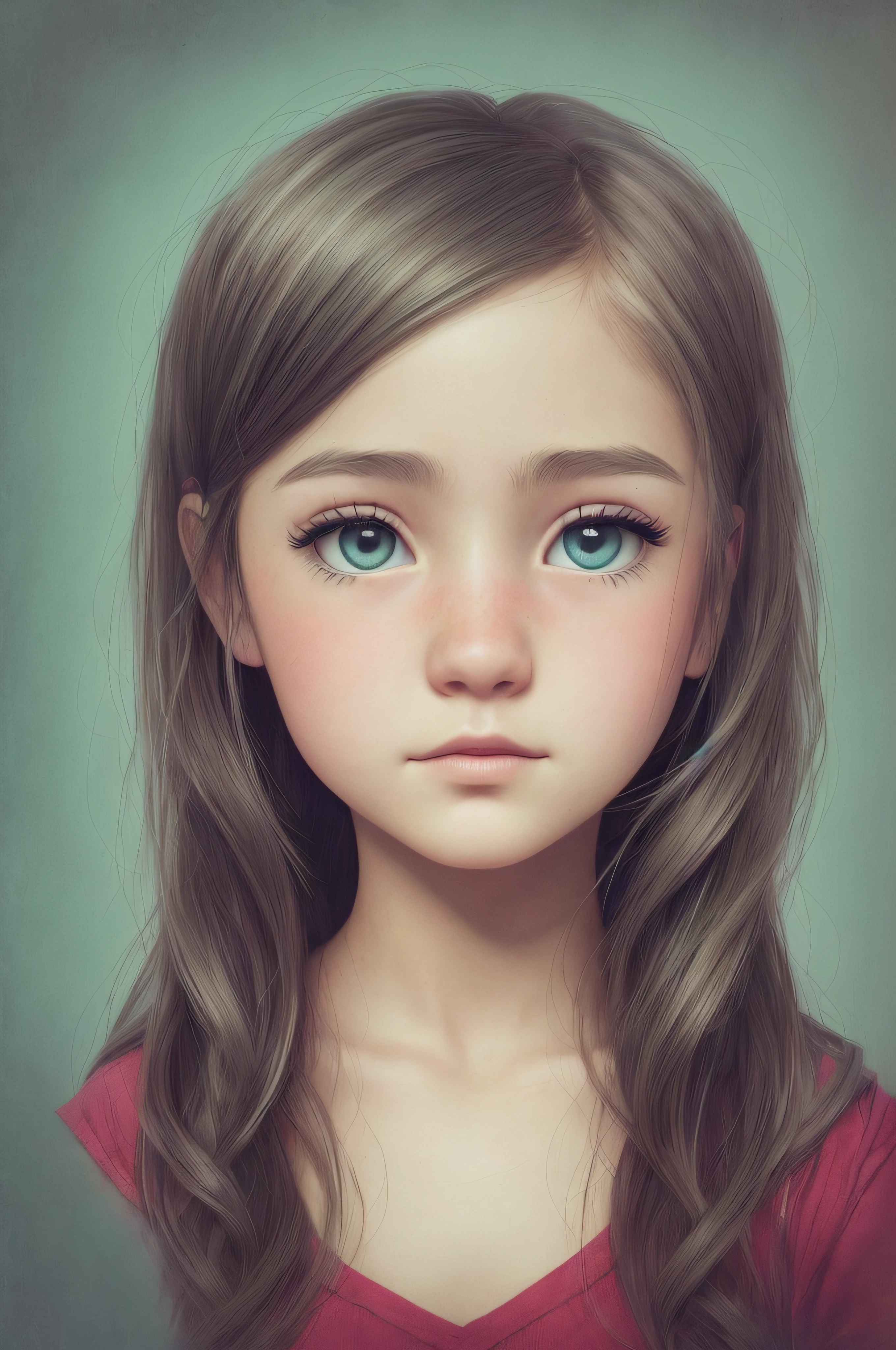 ((retrato: 1girl))expresion enfado, estilo pixar, Somber, Negativo, weird, (ojos grandes), (((desnuda))),