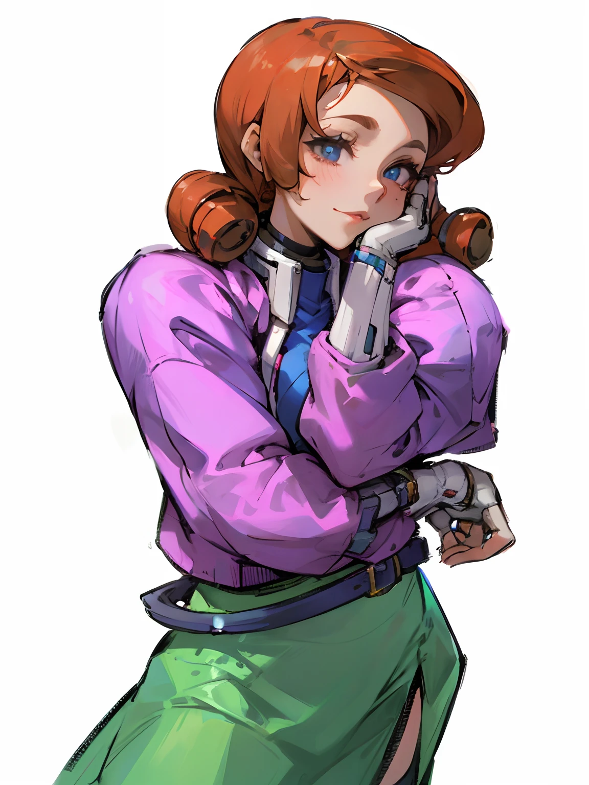 cyber punk perssonage,female employee,(masterpeace,high high quality),Soft light