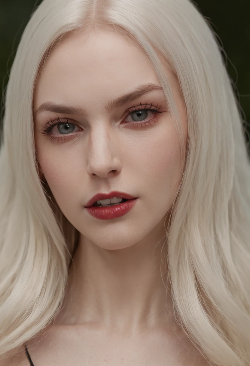 of a real，Hyper-realistic，Realistic skin texture，Close-up，Handsome vampire teenager，closeup cleavage，head portrait，Open your mouth，the bats，long canine teeth，There is blood on the teeth，long whitr hair，（blood stains at the corners of the mouth：1.4），Blood，depth of fields，dynamic blur，high light，Real light，Ray traching，oc rendered，Hyper-realistic，best qualtiy，8K，Works of masters，super-fine，Detailed pubic hair，Correct anatomy，sharp focus on eyes，Bokeh，Facial features are carefully depicted