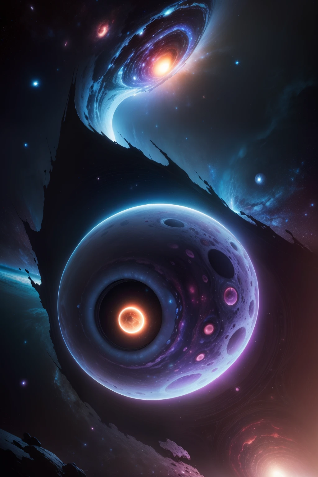 "Cosmic Horror": view of space, reveals a distorted galaxy, strange life forms and entities that defy human understanding.