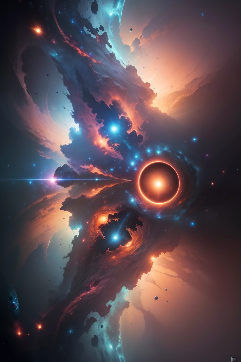 (masterpiece, best quality, high resolution) "Cosmic Horror": A breathtaking view of space reveals a distorted galaxy teeming with strange life forms and entities that defy human understanding. (NSFW 1.1)